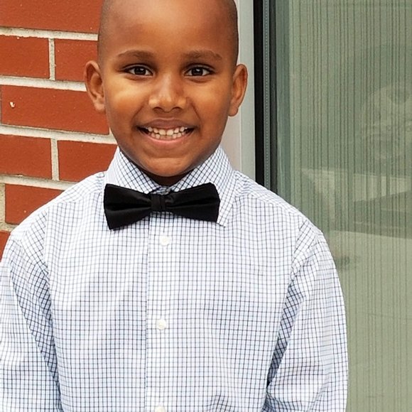 Chaps Boys Blue Black Button Down Shirt size 8 - Picture 7 of 7